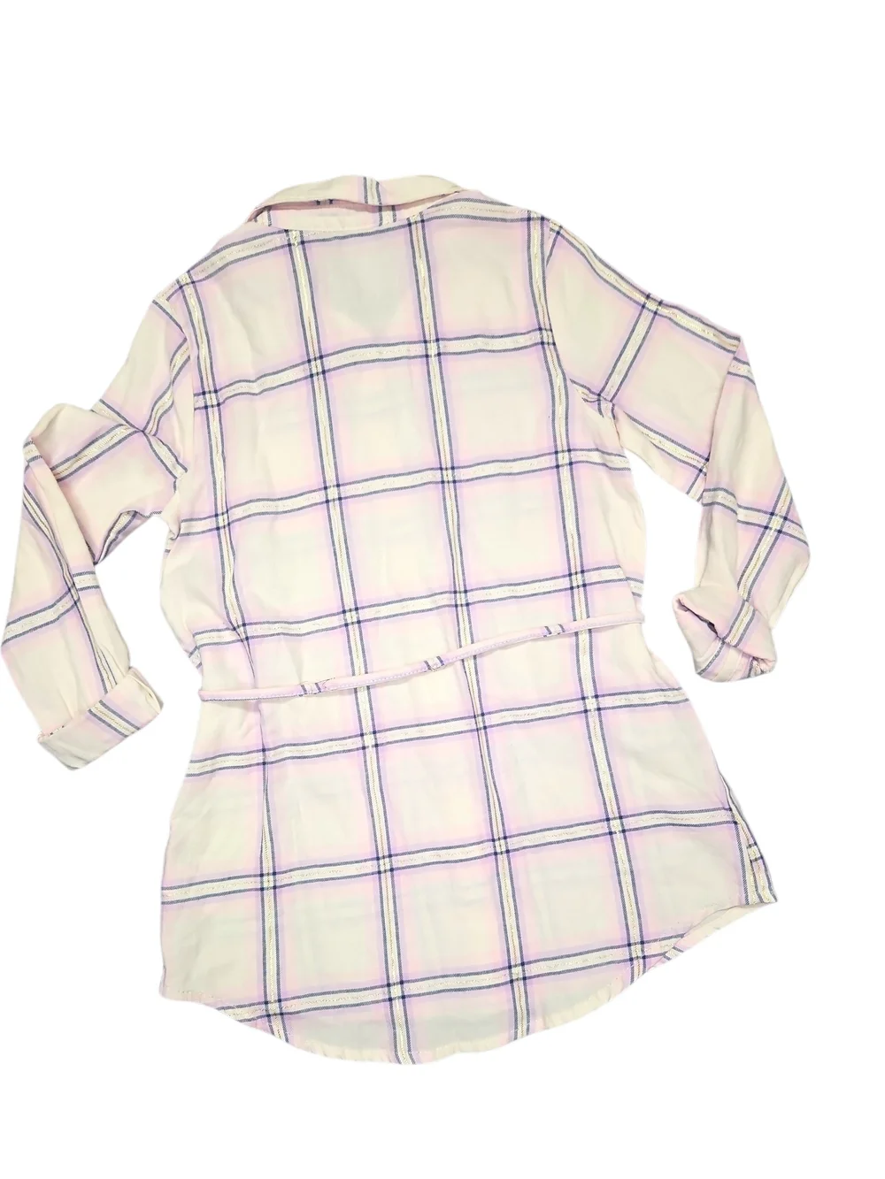OshKosh B'Gosh Girls' Pink Plaid Button-Up Tunic Dress Size 8